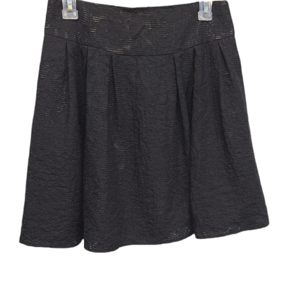 Nanette Lepore Floral Pleated Black Lace Skirt 8‎
